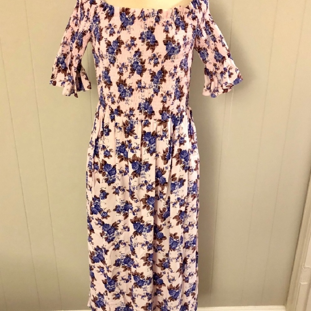 Top Shop Floral Bardot Dress - Picture 2 of 3